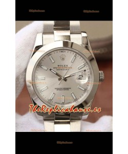 Rolex Datejust 41MM Movimiento Cal.3135 Reloj Réplica Suiza en Acero 904L / Dial Acero