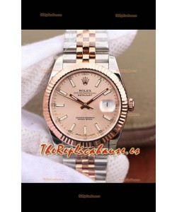 Rolex Datejust 41MM Movimiento Cal.3135 Reloj Réplica Suizo en Acero 904L en Dos Tonos Dial Champange