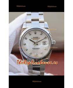 Rolex Datejust 41MM Movimiento ETA-3135 Réplica Suiza Caja en Acero 904L en Dial Perla