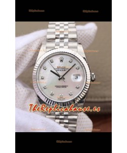 Rolex Datejust 41MM Movimiento ETA-3135 Réplica Suiza Caja en Acero 904L en Dial Perla