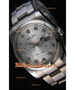 Rolex Datejust 36MM Cal.3135 Movement Reloj Réplica Suizo en Acero color Blanco, Dial en Acero