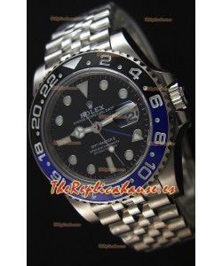 Rolex GMT Batman Reloj Réplica Movimiento Japonés en Correa Jubilee