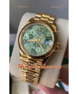 Rolex Datejust M278248 31MM Réplica Suiza en Oro - Dial Verde Motivo Calidad Espejo 1:1