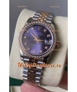 Rolex Datejust M278381RBR 31MM Réplica Suiza Oro Rosado de Dos Tonos - Dial Azul Calidad Espejo 1:1