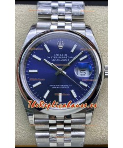 Rolex Datejust 126200-0006 36MM Reloj Réplica Suizo a Espejo 1:1 en Acero 904L Dial Azul