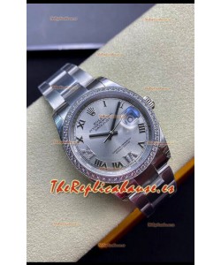 Rolex Datejust 126281RBR-0012 36MM Réplica Suizo a Espejo 1:1 en Acero 904L Dial Plateado