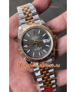 Rolex Datejust Movimiento Cal.3235 Réplica Espejo 1:1 Acero 904L 41MM - Dial Plateado con Motivo Estriado