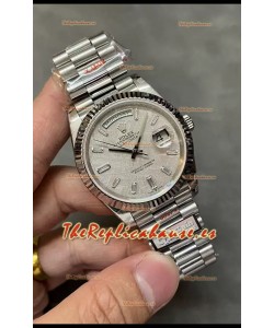 Rolex Day Date Presidencial Acero 904L 40MM - Dial Gris Calidad Espejo 1:1