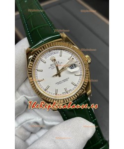 Rolex Day Date Reloj Caja Oro Amarillo Dial Blanco 36MM - Calidad Espejo 1:1
