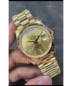 Rolex Day Date Presidential Oro Rosado 18K Reloj 40MM - Dial Oro Calidad Espejo 1:1
