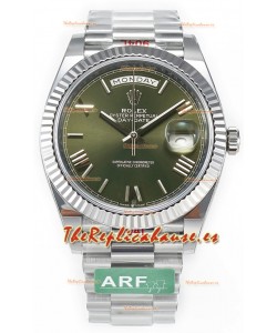 Rolex Day Date Presidential Reloj Acero Inoxidable Dial Verde 40MM - Calidad Espejo 1:1