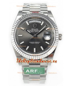 Rolex Day Date Presidential Acero Inoxidable Reloj Dial Gris 40MM - Calidad Espejo 1:1