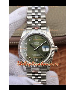 Rolex Datejust 36MM Movimiento ETA-3135 Réplica Suiza Caja en Acero 904L en Dial Verde