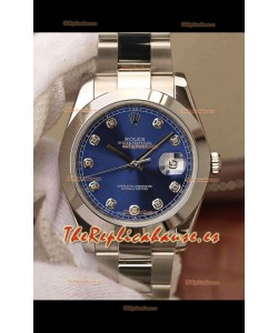 Rolex Datejust 41MM Movimiento Cal.3135 Reloj Réplica Suizo en Acero 904L Dos Tonos Dial Gris