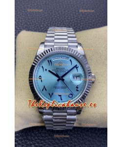 Rolex Day Date Presidential Acero 904L 36MM - Dial Arábigo ICE Azul Calidad a Espejo 1:1