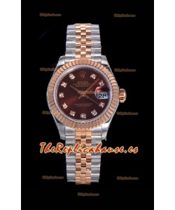 Rolex Datejust Ladies Reloj Suizo en Caja de Acero 904L - Movimiento Suizo ETA Réplica a Espejo 1:1