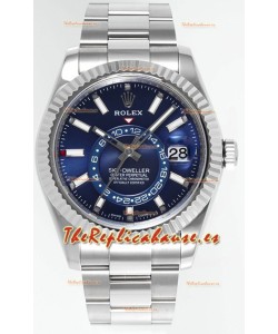 Rolex Sky-Dweller REF #m336934 Dial Azul Reloj Caja Acero 904L - Super Clone Watch