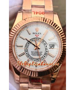 Rolex Sky-Dweller Everose Gold Oyster 42MM Reloj Réplica a Espejo 1:1 