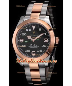 Rolex Air King 116900 Acero 904L Oro Rosado en Dos Tonos - La mejor Edición Definitiva 2022 Reloj Réplica Suizo