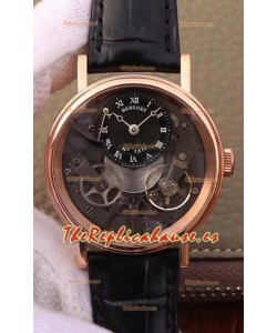 Breguet Tradition 7057BR/R9/9W6 Oro Rosa Dual Tourbillon Reloj Réplica Suizo