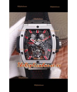 Hublot Masterpiece MP Edición Senna Genuino Tourbillon Reloj Réplica en Caja de Titanio