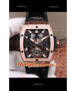 Hublot Masterpiece MP Edición Genuino Tourbillon Reloj Réplica Suizo Caja en Oro Rosado