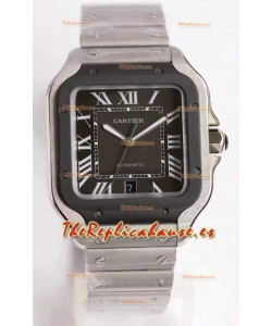 Cartier Santos De Cartier XL Reloj Répliza Suizo 1:1 Bisel DLC 40MM