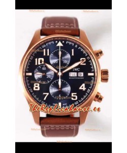 IWC Pilot Chronograph Edición Le Petit Prince Oro Rosado Reloj Réplica a Espejo 1:1