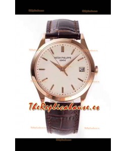 Patek Philippe 5227R-001 Calatrava Automático Dial Blanco con Movimiento Suizo Automático
