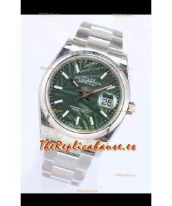 Rolex Datejust Palm Motif Dial 36MM Movimiento Cal.3135 Réplica Suiza Caja en Acero 904L