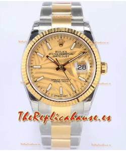 Rolex Datejust Palm Motif Dial 36MM Movimiento Cal.3135 Réplica Suiza Caja en Acero 904L en Dos Tonos