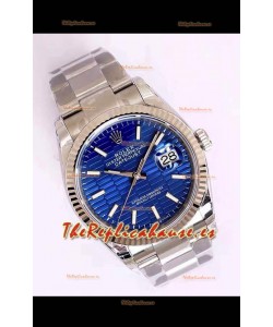 Rolex Datejust Dial Fluted-Motif 41MM Movimiento Cal.3135 Reloj Réplica Suizo en Caja en Acero 904L