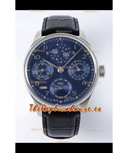 IWC Portuguese Perpetual Calendar Acero Inoxidable Reloj Réplica Suizo REF. IW503401