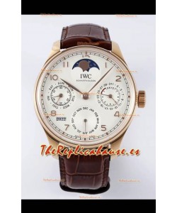 IWC Portuguese Perpetual Calendar Oro Rosado Reloj Réplica Suizo REF. IW503302