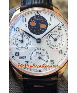 IWC Portuguese Perpetual Calendar Oro Rosado Reloj Réplica Suiza REF. IW503405