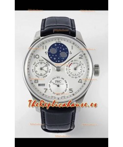 IWC Portuguese Perpetual Calendar Acero Inoxidable Reloj Réplica Suizo REF. IW503406