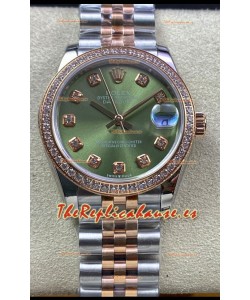 Rolex Datejust 278383 31MM Reloj Réplica Suizo en Acero 904L Dial Verde - Réplica a Espejo 1:1