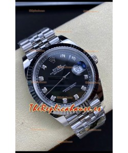 Rolex Datejust 126334 41MM ETA 3235 Reloj Réplica Suizo a Espejo 1:1 en Acero 904L Dial Negro