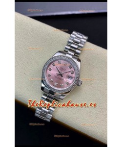 Rolex Datejust 279139 28MM Réplica Suiza Acero 904L Dial Rosado - Réplica a Espejo 1:1