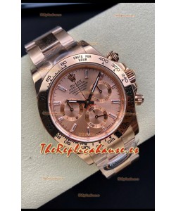 Rolex Daytona 116505 Oro Rosado Movimiento Original Cal.4130 - Reloj Acero 904L a Espejo 1:1