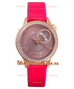 Vacheron Constantin Egerie Muse Caja Oro Rosado en Dial Marrón Réplica Suiza