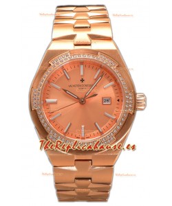 Vacheron Constantin Overseas Caja y Dial Oro Rosado 35MM Reloj Réplica Suiza 