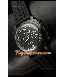 Panerai Lumenor PAM332 Rattrapante Flyback Reloj Suizo en PVD 