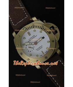 Panerai Lumenor Reloj de Oro Rosa Sumergible y Esfera Blanca - 47MM 