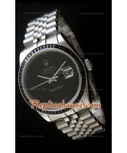 Rolex Datejust Reproducción Reloj Suizo con Esfera de color Negro
