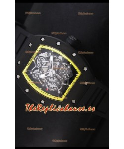 Richard Mille RM055 Bubba Watson Reloj Réplica Suizo Indicadores en Amarillo