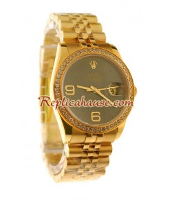 Rolex Suizo Réplica estampado floreado 2011 Edición Datejust Reloj