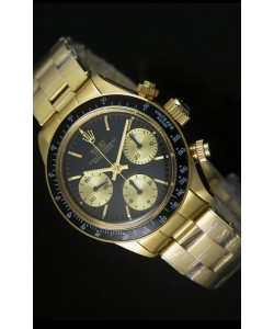 Rolex Daytona 6265 Cosmograph Dial Negro, Caja en Oro
