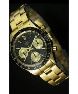 Rolex Daytona 6263 Cosmograph Dial Negro, Caja en Oro