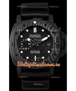 Panerai Submersible Marina Militare Carbotech 47MM Reloj Suizo a Espejo 1:1